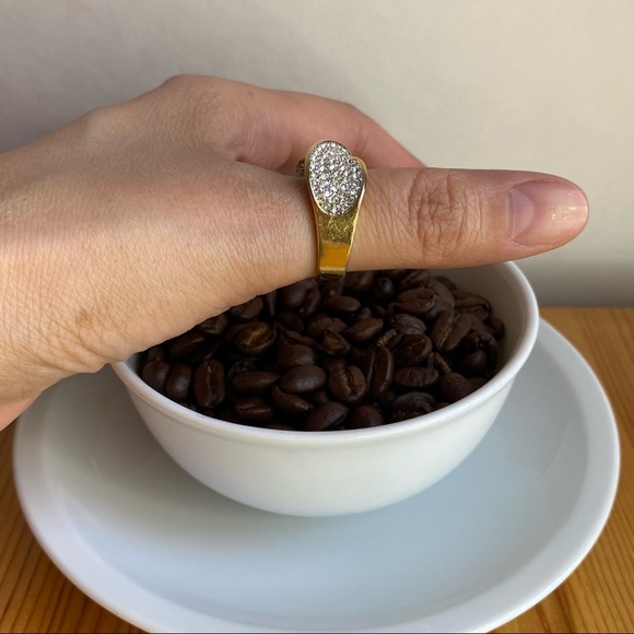 Infinity Criss-Criss Sparkling Crystals Gold Band Ring 9 - Picture 11 of 16